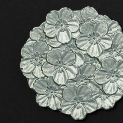 ふるさと納税 高岡市 【高岡銅器】フラワーコースター桜　メタリックグレー |  | 01