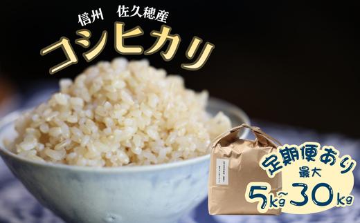
                  ≪定期便あり≫【令和7年産】炊きあがりのつやと香りが良く、うま味も強い　コシヒカリ　玄米5kg～30kg　佐久穂とさや農園［ST-102］
                