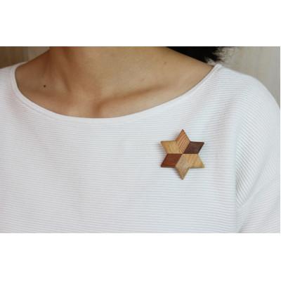 ふるさと納税 日南町 寄木の星形ブローチ |  | 02