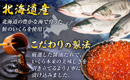【数量限定】北海道産 鮭いくら醤油漬け 200g（100g×2パック） | 北海道 津別町 海鮮 丼物 海鮮丼 鮭いくら サーモン 魚卵 小分け パック 送料無料