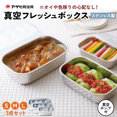 ふるさと納税 加西市 [ 真空フレッシュボックス S・M・L セット ] 真空ポンプ付き [No5698-1189]