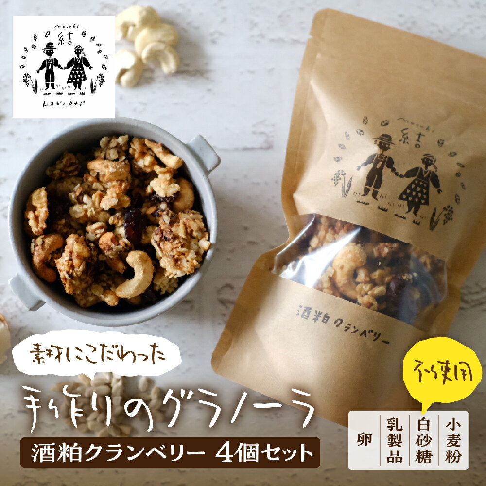【ふるさと納税】＼卵・乳製品・小麦・白砂糖不使用／ 酒粕クランベリーグラノーラ120g×3個セット食品 パン ジャム シリアル シリアル グラノーラ 個包装 グルテンフリー ヨーグルト ミルク 牛乳 アイス 10000円 1万円 [G0006]