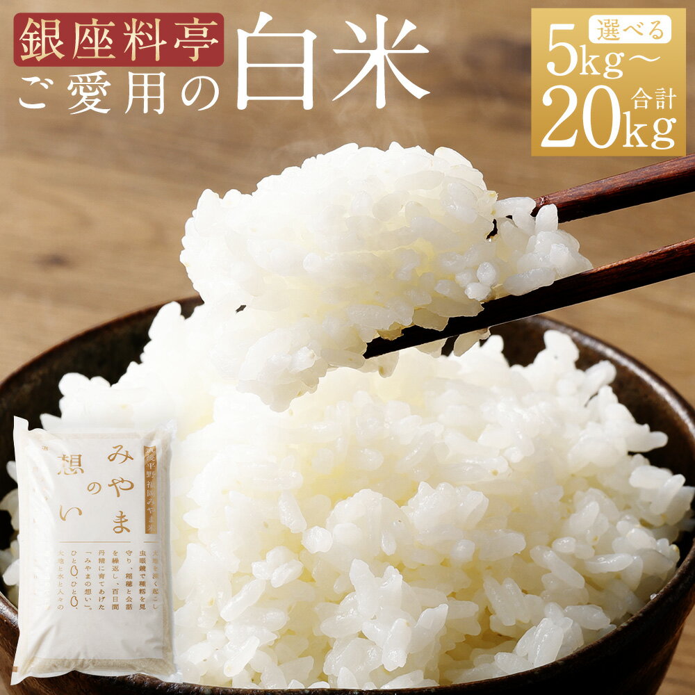 【ふるさと納税】【銀座料亭ご愛用の白米】＜選べる＞ 5～20kg (5kg×1袋) (10kg×1～2袋) 福岡県産 ご飯 白米 米 精米 九州 おむすび 和食 高級 送料無料 令和7年産 A245 A46 B15