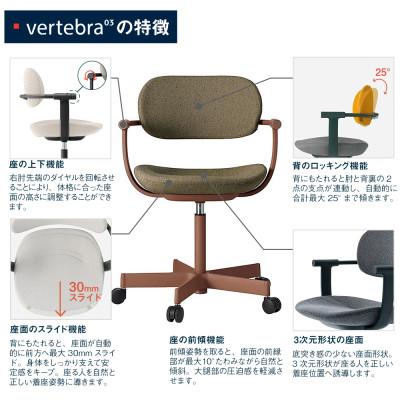 ふるさと納税 近江八幡市 イトーキ『バーテブラ03』5本脚 フレーム:チェスナットブラウン CD張地:ダークオリーブ |  | 03