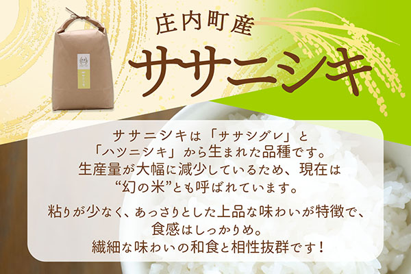【新米受付】令和8年産 ササニシキ 5kg 吉祥ファーム 5kg×1袋 2026年産 ブランド米 米 国産 単一原料米 山形 庄内平野 コシヒカリの原点、亀の尾発祥の地 庄内【R8.10月以降発送開始