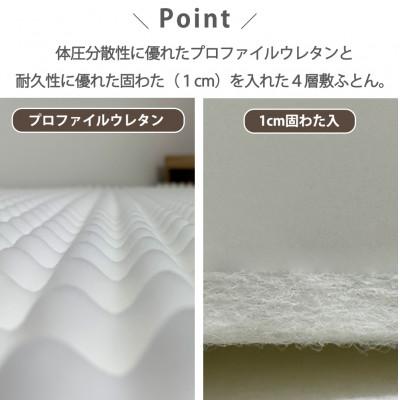 ふるさと納税 和泉市 【ダブル】日本製 4層 体圧分散プロファイルウレタン敷ふとん140×210cm　HGP-4W |  | 01