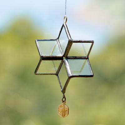 ふるさと納税 大月町 ステンドグラス 雪の結晶 モチーフ オーナメント スノーフレーク クリア ガラス製 インテリア 雑貨 |  | 01