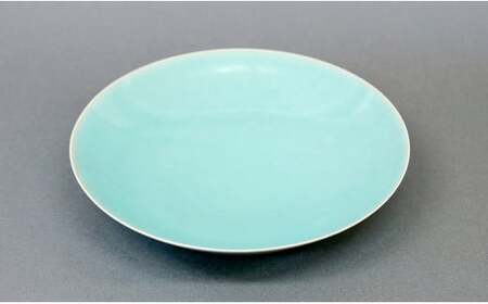 有田焼 翡翠大皿 2枚セット【梶原大敬 茂正工房】 器 うつわ 食器 皿 大皿 パスタ皿 カレー皿 ワンプレート 2枚 セット ペア 青磁 翡翠 青 ブルー グリーン 作家 手仕事 ろくろ シンプル 