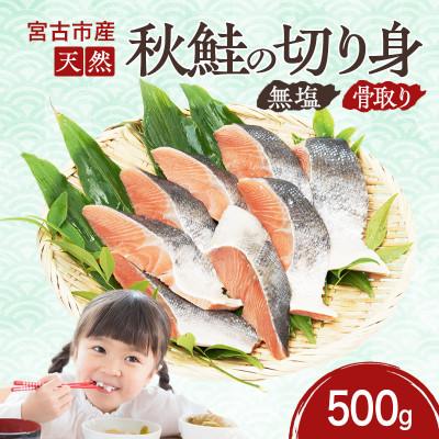 ふるさと納税 宮古市 国産 天然 秋鮭 切り身 骨取り 三陸の恵み 冷凍 500g 岩手県宮古市