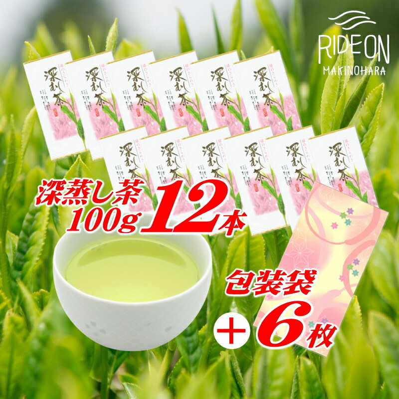 【ふるさと納税】 摘みたて!深蒸し茶 100g×12本 包装袋セット 緑茶 日本茶 お茶 茶葉 煎茶 静岡茶 ギフト 贈り物 お土産 高級 冷茶 水出し 急須 茶道 和菓子 牧之原市 静岡県