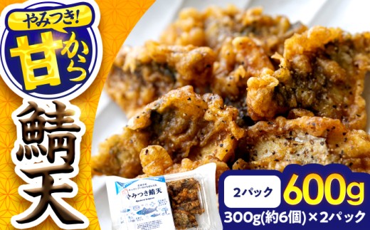 秘伝やみつき甘辛ダレ 鯖天 (サバ天) 300g (約6個) ×2パック Kitchen Boo / 手作り さば天ぷら 冷凍惣菜 甘辛ダレ 小浜市 / タカノ 【配送不可地域：北海島・沖縄・離島】 [BFEF006]
