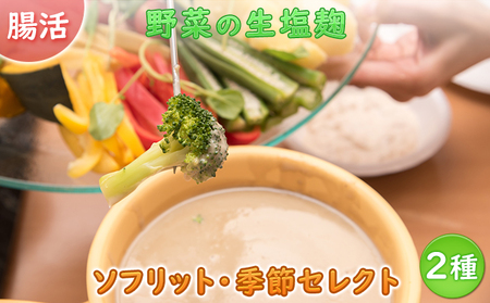 サニーサイドアップカフェ 野菜の生塩麹2種（ソフリット＋季節セレクト） 調味料 発酵調味料 発酵食品 万能調味料 ビタミンB群 美容 抗酸化作用 腸内環境 整腸作用 味付け 