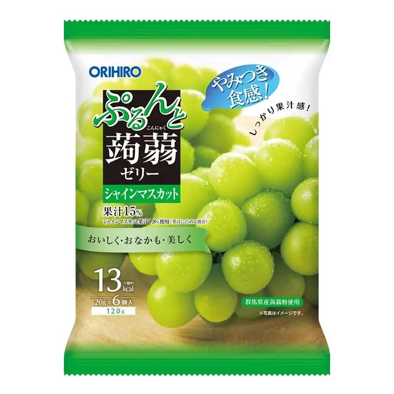 《3ヶ月定期便》 オリヒロ ぷるんと蒟蒻ゼリーパウチ3種セット（グレープ・白桃・シャインマスカット）計24袋×3回 定期便 3ヶ月 連続 こんにゃく ゼリー 詰合せ セット 食べ比べ 蒟蒻 コンニャク