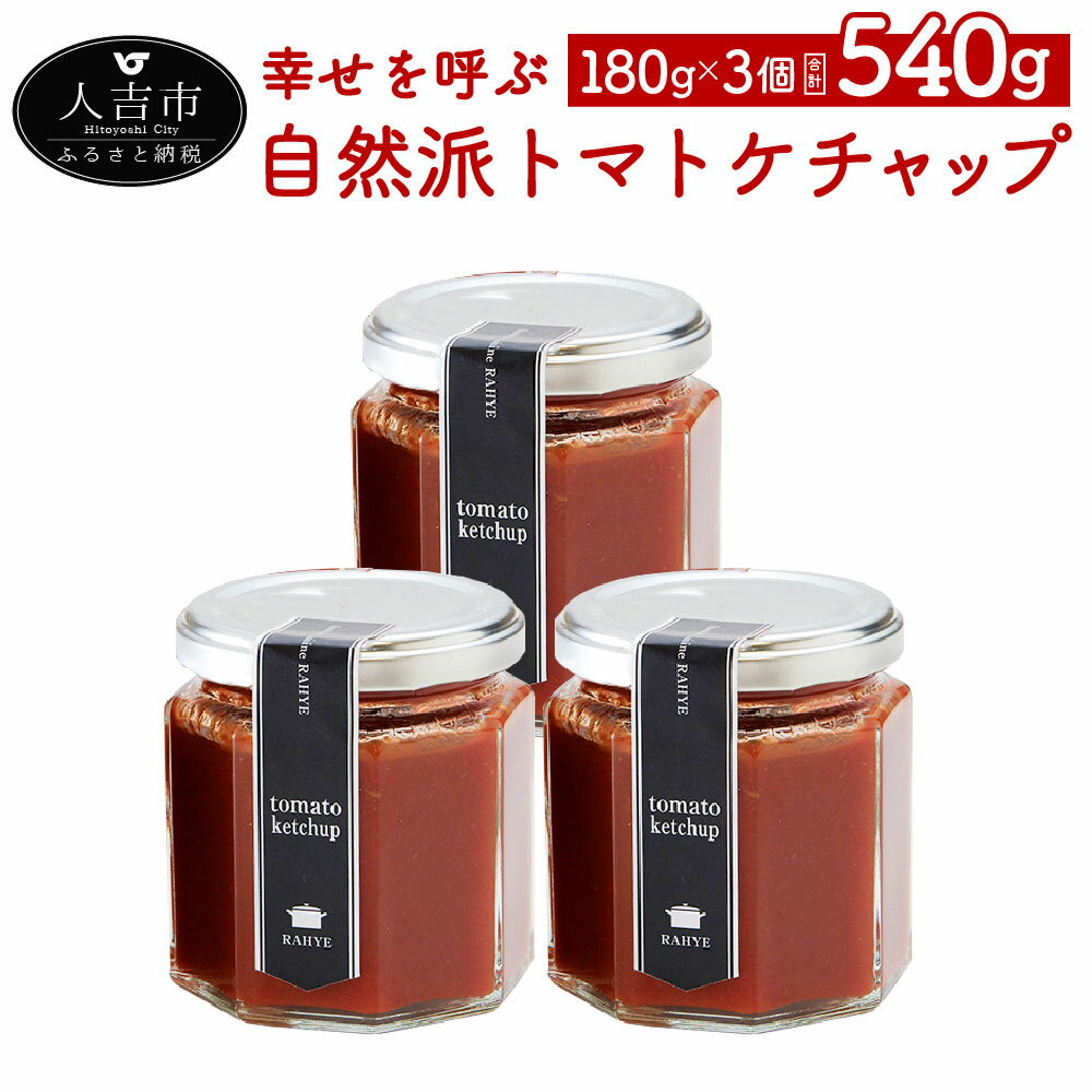 【ふるさと納税】幸せを呼ぶ自然派トマトケチャップ 180g×3個 合計540g ケチャップ トマト トマトケチャップ 調味料 ギフト 贈り物 九州産 国産 送料無料
