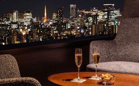 スカイツリー（R）ビューレストラン 簾【ディナーペア券】炭火窯焼フレンチ「魅惑の簾 炭火窯焼コース」＋シャンパン1杯 SKYTREE お食事券 展望 スカイツリー  東京都 墨田区 チケット 観光 デ