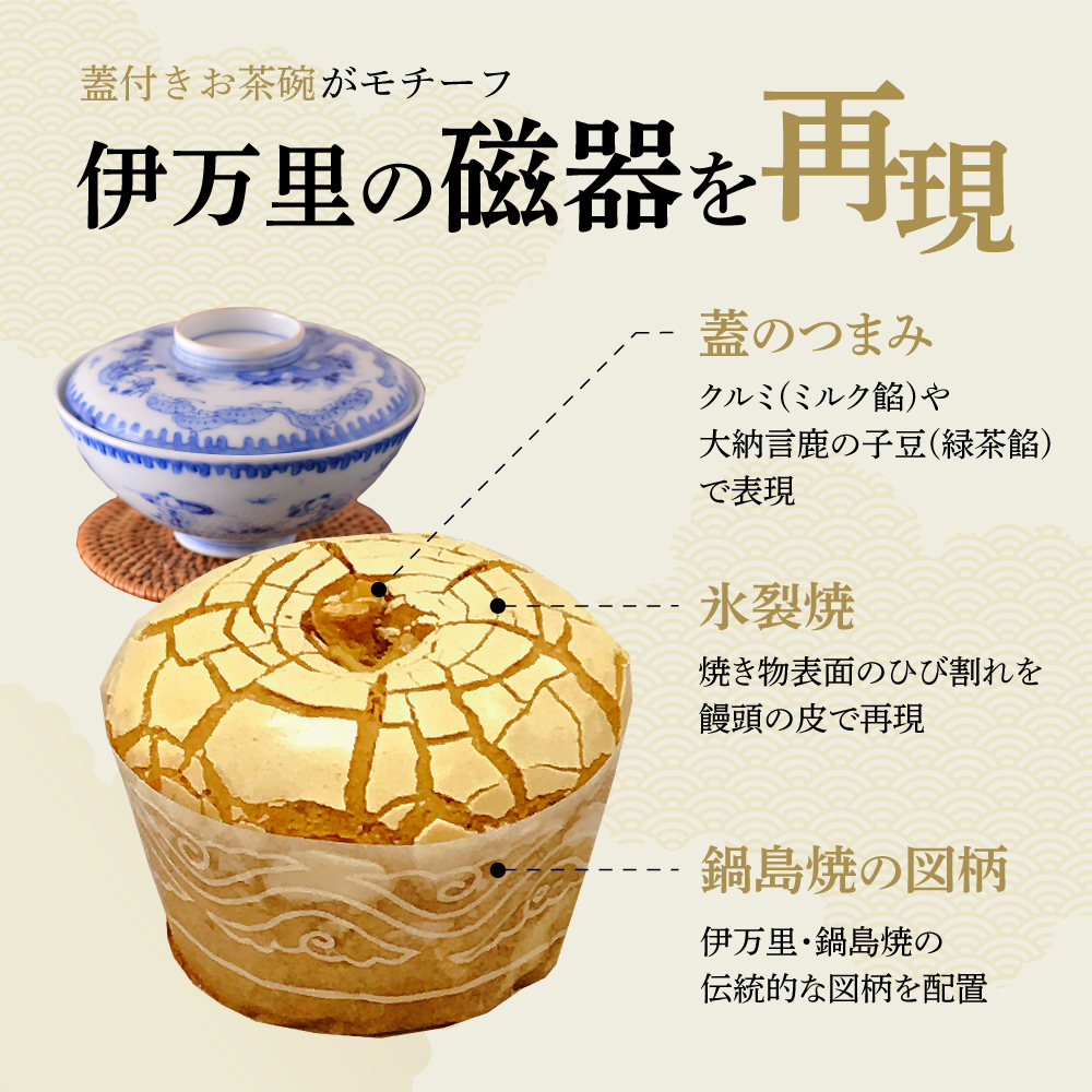 伊万里焼饅頭10個・伊万里焼饅頭緑茶10個セット F213