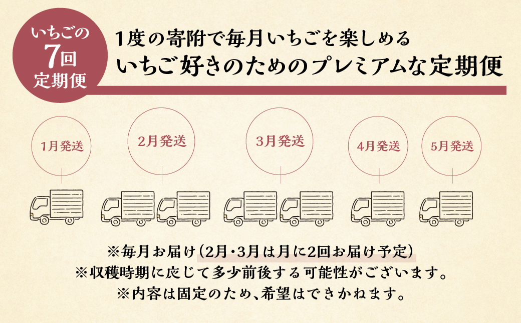 【プレミアム 定期便 全7回】【2027年1月より発送開始】自宅用 いちご 品種おまかせ 1kg (250g × 4p ）7か月 7回｜フルーツ 果物 スイーツ 苺 いちご イチゴ しあわせ苺 サイズ