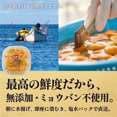 ふるさと納税 利尻町 【只今 順次発送中】塩水うに 利尻昆布育ちの天然キタムラサキ90g 利尻島産[1110003] |  | 01