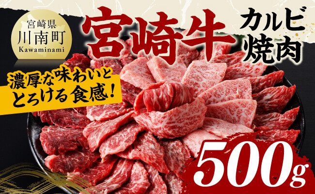 
                  宮崎牛 カルビ焼肉 500g 【 肉 牛肉 国産 宮崎県産 黒毛和牛 カルビ 焼肉 】
                
