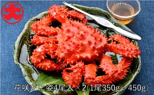 B-01050 【北海道根室産】花咲がに姿350～450g×8尾