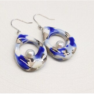 cocosara 有田焼 雫のピアス【teardrop】 A45-55_イメージ2