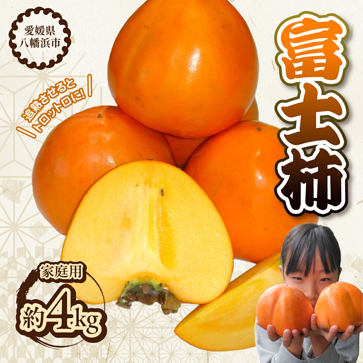 【ふるさと納税】【先行受付】富士柿【家庭用】約4kg【D76-9】YWTAB006