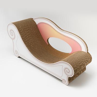 ふるさと納税 館山市 猫のおしゃれ爪とぎソファー「カリカリーナ Basic」エンジェルピンク　スタンダードサイズ　1点 |  | 02