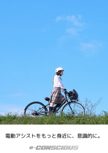 【サイモト自転車 】イ－コンシャス　シティ  電動アシスト自転車 27型 6段変速 (G460)【完全組立】【マットグレージュ】