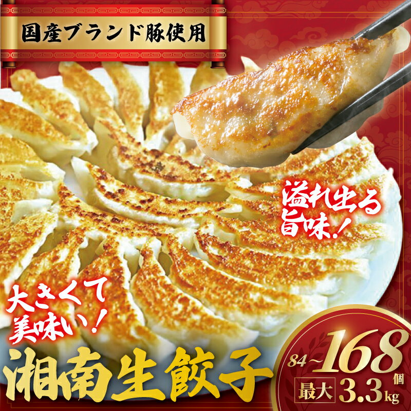 【ふるさと納税】 餃子 ぎょうざ 84個 ~ 168個 最大3.3kg 国産 ブランド豚 肉汁たっぷり 手作り 選べる 内容量 豚肉 豚 肉 ぶた 野菜 肉餃子 野菜餃子 焼き餃子 gyouza ギョーザ 冷凍餃子 生餃子 水餃子 冷凍 おかず 中華 冷凍食品 簡易包装 小分け パック 神奈川 湘南 藤沢