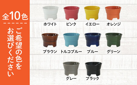 美濃焼　陶器製ペット用フードボウル 名入れ 凹みロゴ アルファベット 丸高台S【1483553】