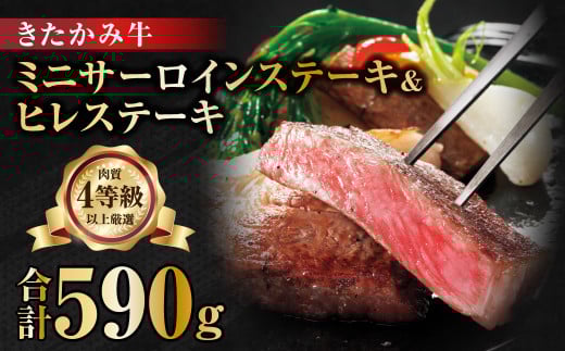 【きたかみ牛】サーロインミニステーキ（50g×5）とヒレステーキ（170g×２）和牛 牛肉 クリスマス 年末 年始 パーティ ステーキ 贈り物 ギフト プレゼント お歳暮 ギフト のし対応 熨斗 西部開発農産 岩手県 北上市 J0168 　4月より価格変更となりました
