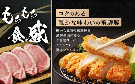 飛騨豚 とんかつ用 ロース 1kg（約10枚入り） | 国産 豚 飛騨 高山 とんかつ 肉 食品 人気 おいしい たっぷり ファミリーストアさとう CY040VC13