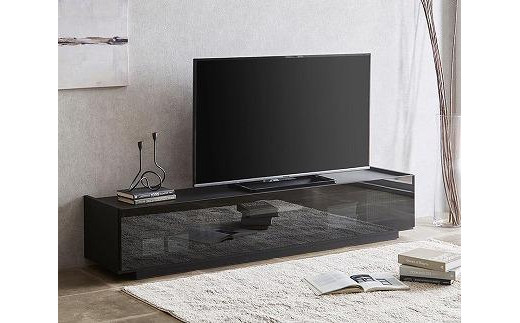 
【開梱設置】テレビ台 グリッド 幅180cm ブラック 組子風デザイン追加なし TV テレビボード TV台 TVボード ローボード 家具
