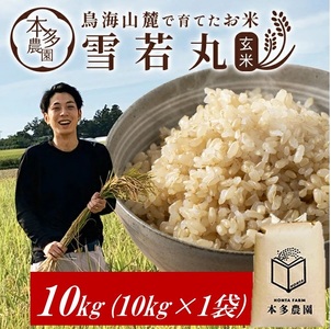 SB0874　令和7年産【玄米】雪若丸　10kg(5kg×2袋) 農家直送 HO