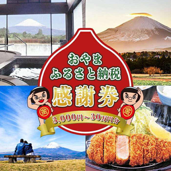 【ふるさと納税】＜選べる＞ おやまふるさと 感謝券 3000円 ～ 30000円分 ｜食事券 利用券 商品券 チケット 券 ギフト券 食事 共通利用券 静岡県 旅行【利用可能施設、随時追加中！】
