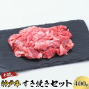 【ふるさと納税】【お試し用】【神戸牛】すき焼きセット　400g(赤身スライス200g、切り落とし200g)　【 お肉 牛肉 食材 グルメ ブランド牛 日本産 国産 夕飯 晩御飯 夜ごはん 】