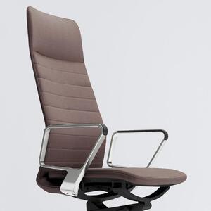 Mfa5_コクヨチェアー　ファブレ革張り(ディムネイビー)／ストライプタイプ／フローリング用（Vキャスター）　／在宅ワーク・テレワークにお勧めの椅子