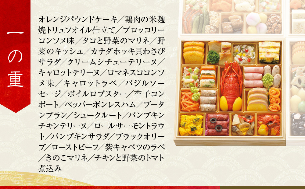 【高島屋選定品】京都〈しょうざん〉和洋中おせち料理 与段重「華宴」5~6人前|京都 本格料亭おせち 人気おせち[ 和洋中おせち四段 5人 6人 人気 おすすめ おいしい グルメ 和食 洋食 中華 20