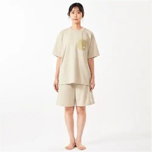 LBL　ボディリカバリーTシャツ M ベージュ 就寝時におすすめリカバリーウエア!　35503663【1731823】