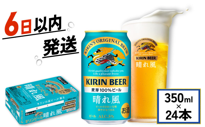 
            キリン ビール 晴れ風 350ml×24缶 キリンビール 晴風 きりん 麒麟 KIRIN お酒 麦酒 350ml × 24缶 1ケース 24本 24 缶ビール キャンプ 滋賀 彦根 ひこね パーティー 贈り物 贈答 贈答品 贈答用 記念日 誕生日 ギフト プレゼント お中元 お歳暮 人気 ご褒美 就職祝い 退職祝い 
          