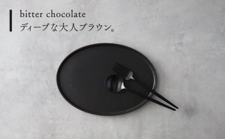 【美濃焼】ellisse-エリッセ- オーバルプレート S/M 4枚 ブラウン・ホワイト【山忠安藤陶器】食器 楕円皿  [TCP005]