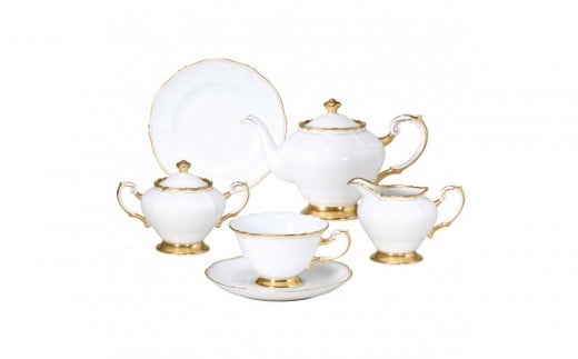 
                  ホワイトマスターピース23ピースティーセット〈大倉陶園〉
                