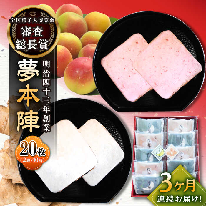 【ふるさと納税】【3回定期便】夢本陣 20枚（2種×10枚） /恵比須堂[UBQ014] 煎餅 せんべい セット 詰め合わせ お菓子 和菓子