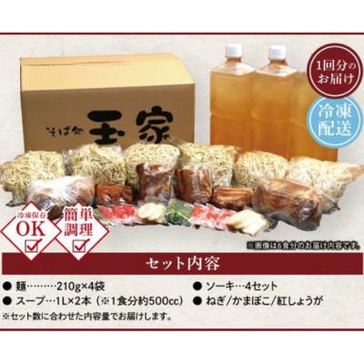 ふるさと納税 豊見城市 【毎月定期便】「玉家 豊崎店」のソーキそば4食セット全3回 |  | 03