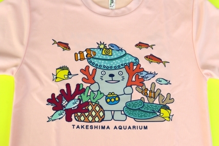 竹島水族館Tシャツ_S / ピンク【G0731】