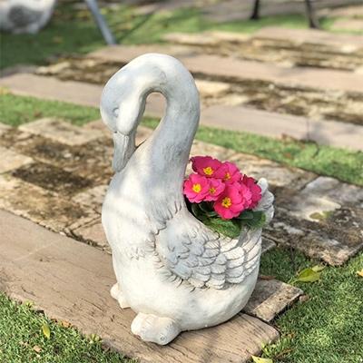 ふるさと納税 朝倉市 アンティーク調アヒルの鉢植え |  | 01
