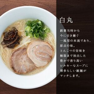 博多一風堂 豚骨ラーメン 白丸1食×2箱 とんこつ博多細麺【1556674】