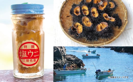 【漁師厳選 普代産生うに100%使用】 塩うに60g １本 瓶詰 ミョウバン不使用 無添加 雲丹 uni ウニ 冷凍 うに 瓶