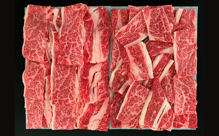 山形市で育った黒毛和牛カルビすき焼、焼肉セット(２種)750g FZ19-487