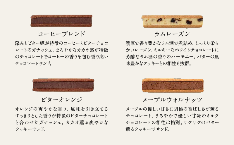チョコレート専門店「MAGIE DU CHOCOLAT」マジドカカオ8個入り【チョコレートサンド 濃厚 スイーツ デザート ご褒美 ギフト 贈り物 絶品 洋菓子 人気 予約 チョコ カカオ 大人 子供